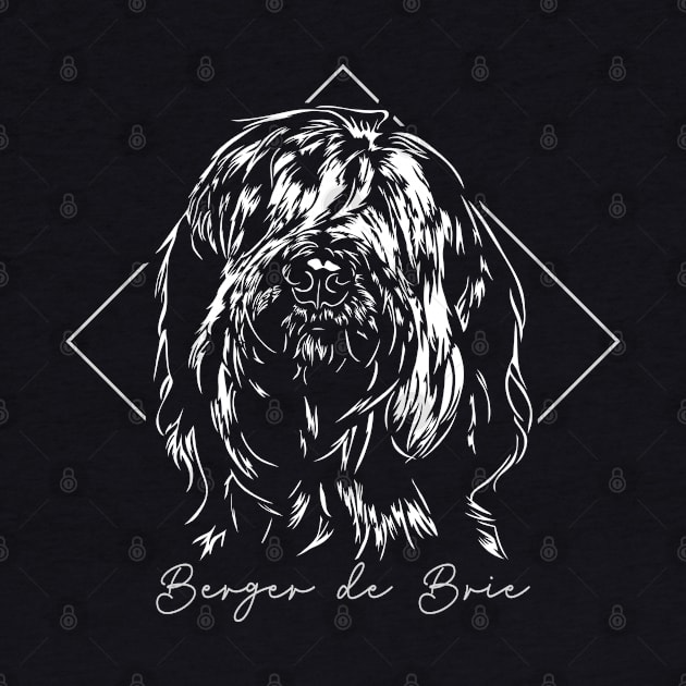 Berger de Brie dog Portrait by wilsigns